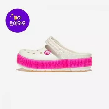 Crocs Crocband Chevron Light Clog Kids Crs210465 White Pink Tweed 180
