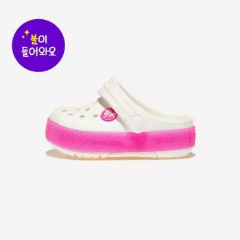 Crocs Crocband Chevron Light Clog Toddler Crs210466 White Pink Tweed 120