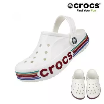 Crocs Crocs Bayaband Rainbow Glitter Clog Toddler 209731 100 209731100C6 (130)