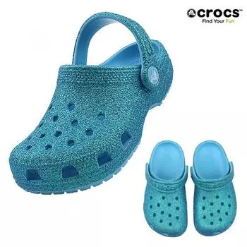 Crocs Crocs Classic Iridescent Glitter Clog Kids 210986 4wd 2109864WD/C11 (175)