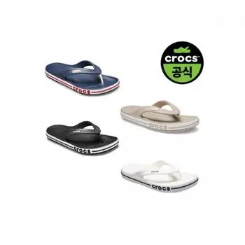 [Crocs] Crocs Official Adult Bayaband Flip 4 Choice 1 25sufp205393 01)BLACK_WHITE(Z066)/M5W7(240)
