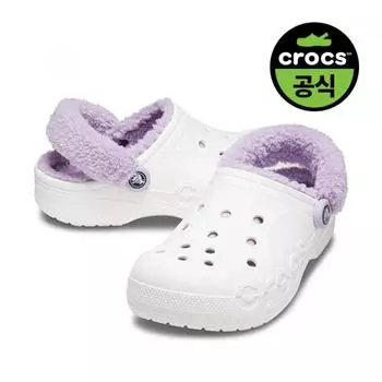 Crocs Crocs Official Common Baya Lined Fuzz Strap Clog Wtl 23fucl206633 WHITE LAVENDER(Z577)/M4W6(230)