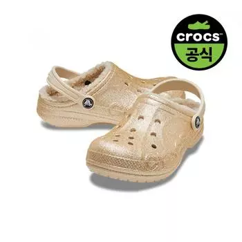 Crocs Crocs Official Kids Baya Lined Glitter Clog K Wt 23fKcl207656 WINTER WHITE(Z11S)/C11