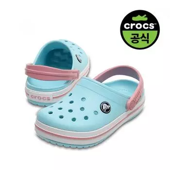 Crocs Crocs Official Kids Crocband Clog K Ibw 23sKcl207006 ICE BLUE_WHITE(Z4S3)/J6