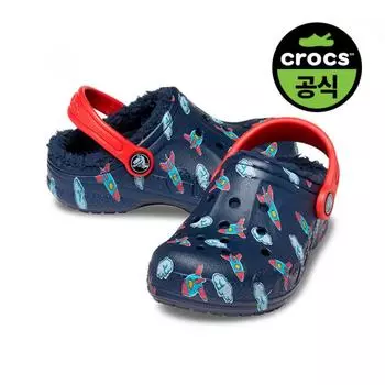 Crocs Crocs Official Toddler Baya Lined Printed Clog T Nvf 22fkcl207653 NAVY_FLAME(Z4BA)/C7