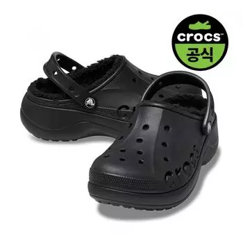 CrocS CrocS Official Women S Baya Platform Linen Clog Black 23fwcl208708 BLACK(Z001)/W6(230)
