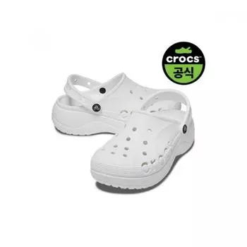 CrocS CrocS Official Women S Baya Platform Clog Wt 25Swcl208186 WHITE(Z100)/W6(230)