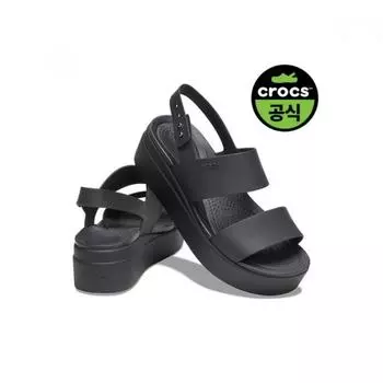 [CrocS] CrocS Official Women S Brooklyn Low Wedge Bkb 25SwSd206453 BLACK_BLACK(Z060)/W8(250)