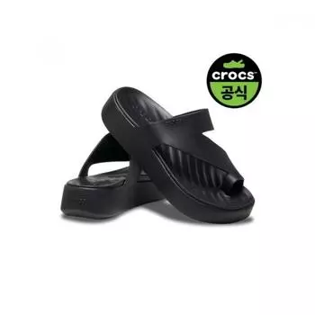 [CrocS] CrocS Official Women S Getaway Platform Toe Loop Bk 25SwSd210834 BLACK(Z001)/W6(230)