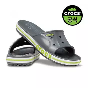 Crocs Crocs Официальный общественный слайд Bayaband Slide Sgl 23susl205392 SLATE GREY_LIME PUNCH(Z0GX)/M4W6(230)