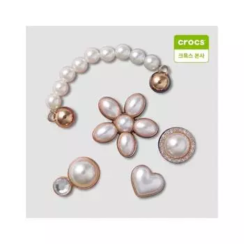 Crocs Изящные жемчужные украшения 6 штук, подвеска Gibbitz 10013133 onefree