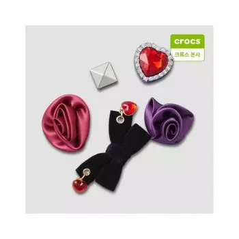 Crocs Dark Romance Lace 5 Piece Set Gibbitz Charm 10013667 onefree