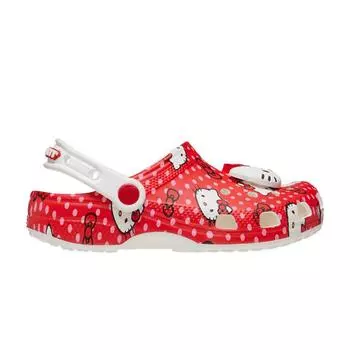 Crocs Детские кеды Hello Kitty x Classic Clog Kids, красные, в горошек, многоцветные 210576-90H 34-35