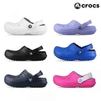 Crocs Детские классические подкладочные тапочки для подростков и детей зимние меховые тапочки для холодной погоды Clog 6 Choice 2)20701010M/C12180