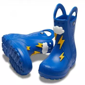Crocs Детские резиновые сапоги Handle It Lightning Bolt 210027 4kz C7(140)