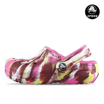 Crocs Детские зимние меховые тапочки Kies с подкладкой Marvel Kids Junior для холодной погоды 207773 6rw 2077736RW/C11175