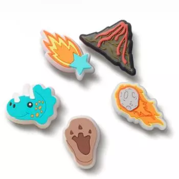 Crocs Dinosaur Era Led Zibbitz Set Of 5 10013707 FREE