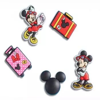 Crocs Disney Vacation Zibbitz Set Of 5 10013564 FREE