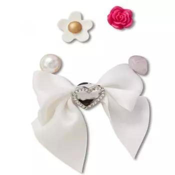 Crocs Elegance White Jibbitz Set Of 5 10013678 FREE