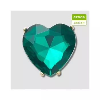 Crocs Emerald Heart Jewelry Gibbitz Charm 10014198 shuffle