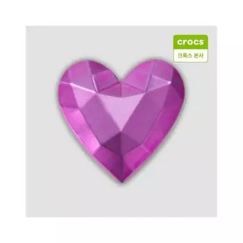 Crocs Fancy Pink Heart Zibbitz Charm 10014297 onefree