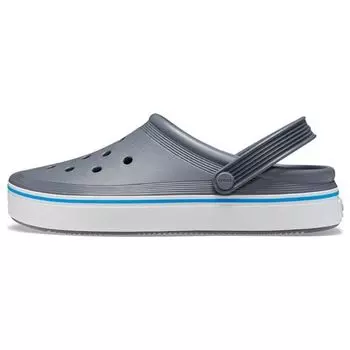 Crocs Flat Hole Прочные Легкие Дышащие Пляжные Сандалии Унисекс Сандалии Уголь 208371-025 39-40