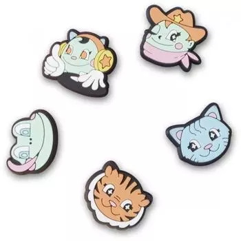 Crocs Galleria Crocs Headquarters Accessories Set Of 5 Kawaii Gbitz 10012952 shuffle/one sizefree