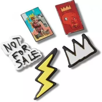 Crocs Galleria Crocs Headquarters Accessory Basquiat Set Of 5 Gibbitz 10012734 shuffle/one sizefree