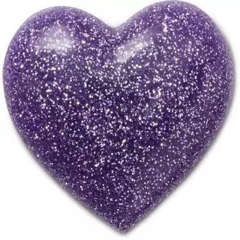Crocs Galleria Crocs Headquarters Accessory Purple 3d Glitter Heart Gbitz 10013302 shuffle/one sizefree
