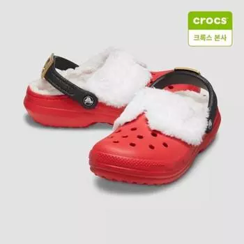 Crocs Galleria Crocs Headquarters Classic Lined Santa Clogs 210993 6we 6WE (varsity red/multi)/M10W12