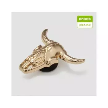 Crocs Подвеска Jibbitz в виде золотого коровьего черепа 10012983 shuffle
