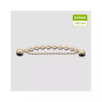 Crocs Gold Crystal Double Chain Gibbitz Charm 10014512 onefree