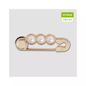Crocs Gold Pearl Clothespin Gibbits Charm 10014487 onefree