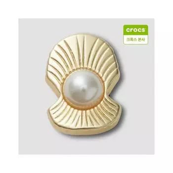Crocs Gold Pearl Shell Gibbitz Charm 10013724 onefree