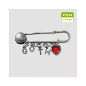Crocs Goth Safety Pin Zibbitz Charm 10013837 onefree