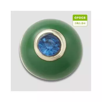 Crocs Green Blue Circle Jewelry Gibbits Charm 10014513 onefree