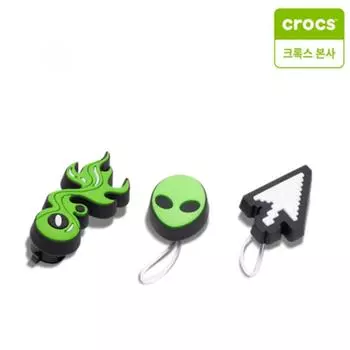 Crocs Green Sandal Backer Zibbitz 3 Pack 10009526 FREE