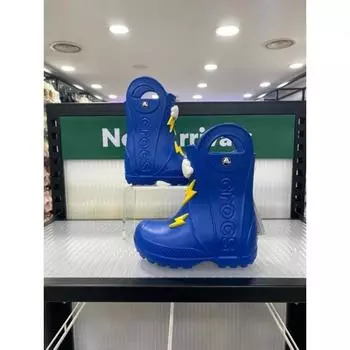 Crocs Handle It Lightning Bolt Rain Boots Kids 210027 4kz Blue bolt/150