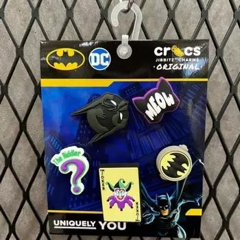 Crocs Hc02 Batman Gbitz 5 Pack Batman Jibbitz 5pck Bundle 10011809 Color mix/FF (free)
