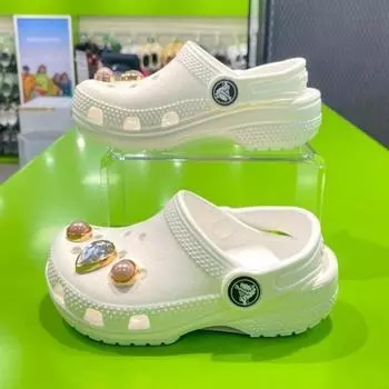Crocs Hc02 Classic Crystal Pearl Clog Toddler Domestic Store Kids Sandals 2084 CRYSTAL PEARL/C6/130