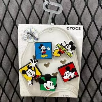Crocs Hc02 Disney Mickey Mouse 5 Pack Jibbitz 90s Mickey 5pck Bundl MULTI-COLOR/ONE SIZE