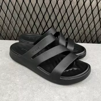 Crocs Hc02 Getaway Strappy Slippers Getaway Strappy Slide 209587 001 black (001) /220