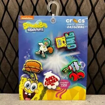 Crocs Hc02 Gibbitz SpongeBob 5 Pack Bundle Jibbitz Sponge Bob 5pck Bundle 10 MULTI-COLOR/ONE SIZE