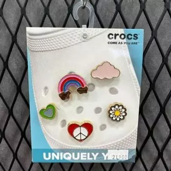 Crocs Hc02 Jibbitz Gem Jewelry 5 Pack Bundle Jibbitz Whimsical Elevated 5pck MULTI-COLOR/ONE SIZE