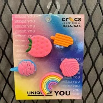 Crocs Hc02 Jibbitz Pastel Pool Party 5 Pack Jibbitz Pastel Pool Part 5pck Bun MULTI-COLOR/ONE SIZE