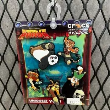 Crocs Hc02 Kung Fu Panda 5 Pack Jibbitz Kung Fu Panda 5pck Bundle 10012684 Color mix/FF (free)