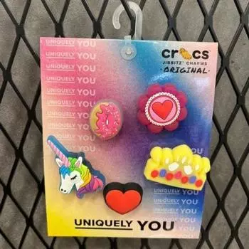 Crocs Hc02 Light Up Pink Girl 5 Pack Bundle Jibbitz Lights Up Pink Girty Gir MULTI-COLOR/ONE SIZE