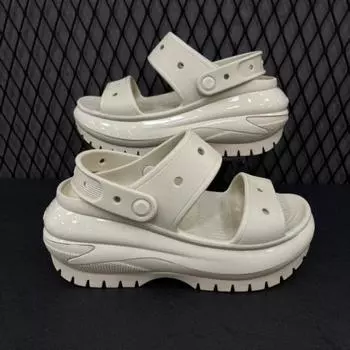 Crocs Hc02 Mega Crush Sandal W Mega Crush Sandal Women 8 Beige 2Y2/250