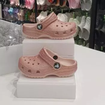 Crocs Hc06 Classic Glitter Clog Toddler Classic Glitter Clog Toddler 20 Pink/C6 (130)