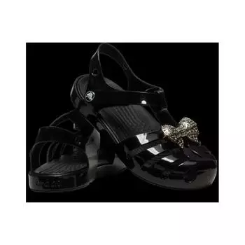Crocs Isabella Charm Sandals Toddler Black Silver 208445 067 black/C6